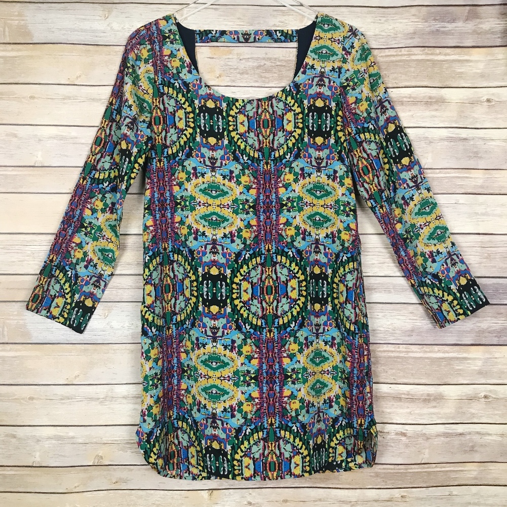 Chelsea & Violet | Patterned Shift Dress w Sequins